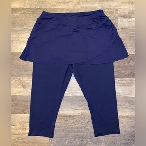 Lands' End Women's Dark Blue Skirt Leggings